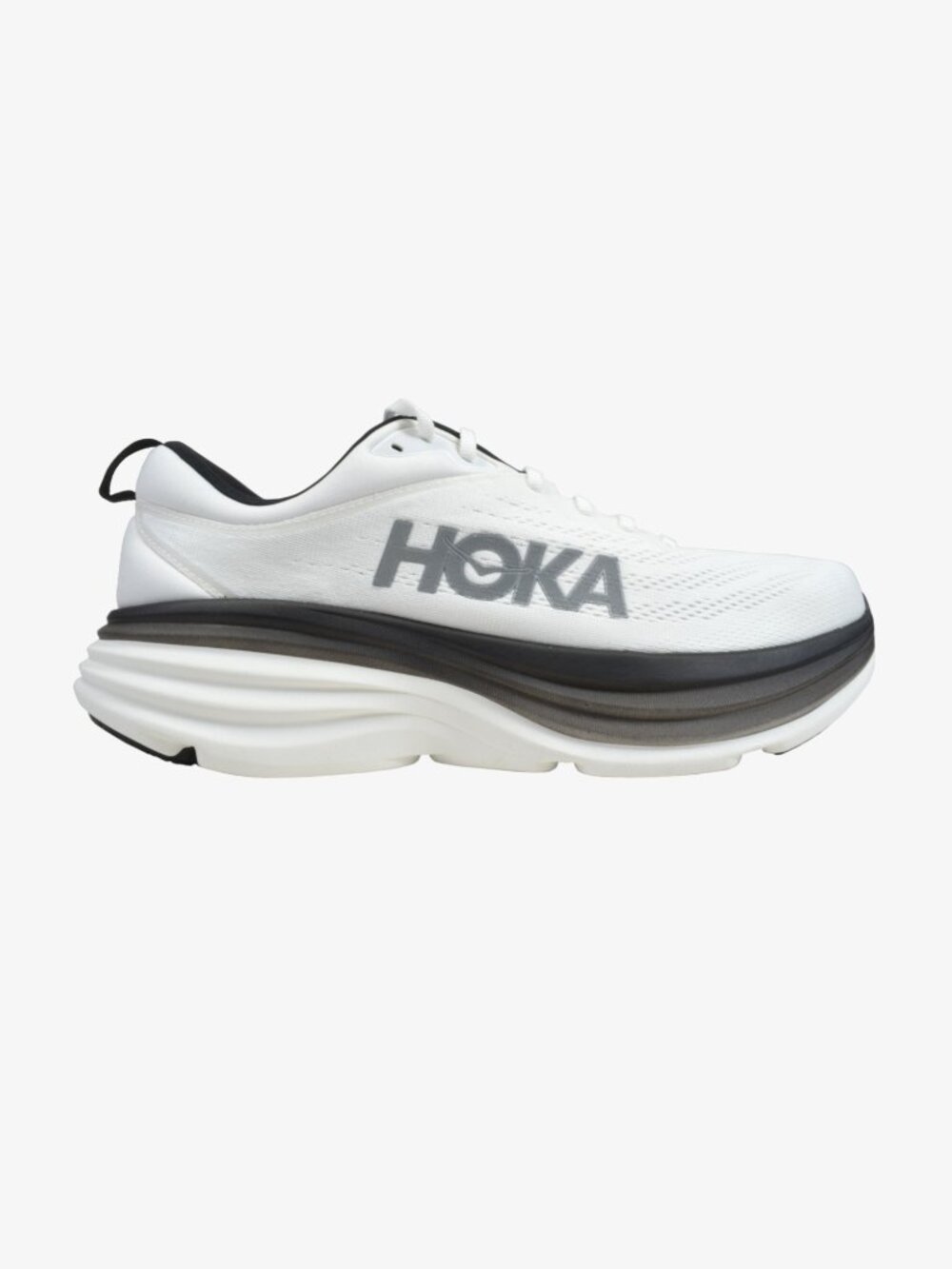 Hoka Bondi 8 Men's Running Shoes, White, 12D